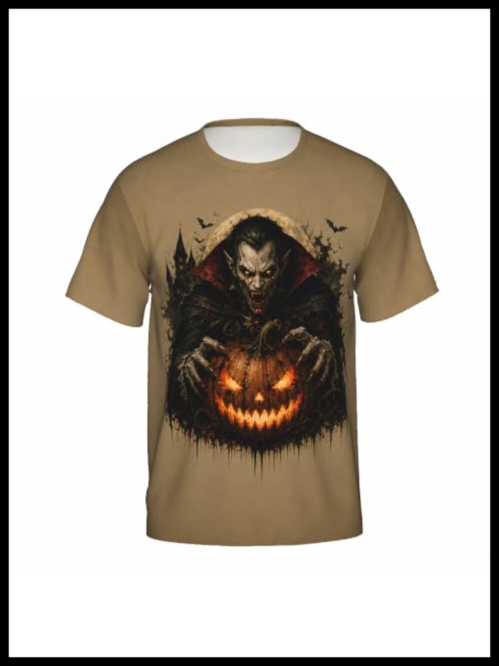 Skull Pumpkin Graphic T-Shirt Gothic Horror Tee Spooky Season Top
